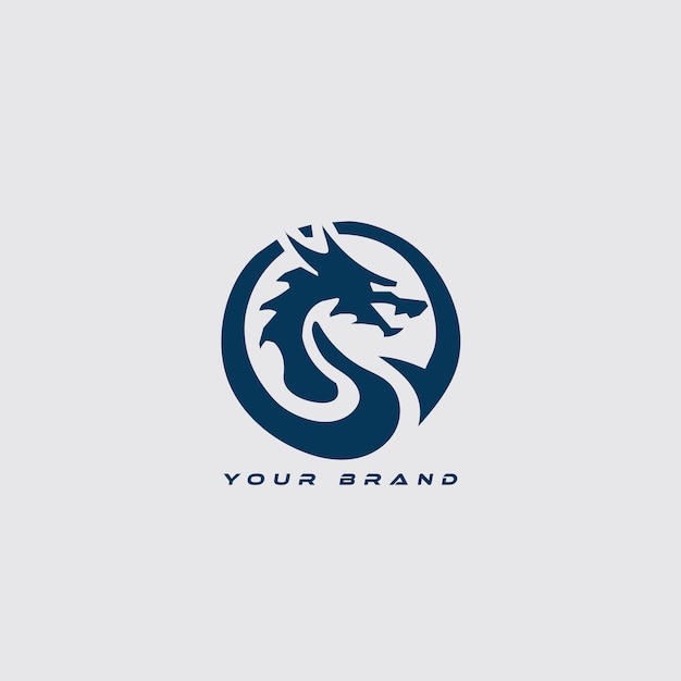 Un logotipo de dragón que dice su marca en él