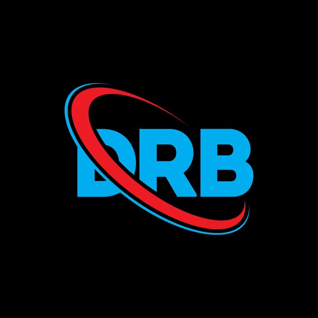 El logotipo DRB, la letra DRB, las iniciales DRB, vinculado con círculo y mayúscula, el logotipo del monograma, la tipografía DRB para el negocio tecnológico y la marca inmobiliaria.