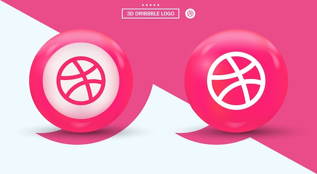 Logotipo de dribbble por logotipos de redes sociales de estilo moderno