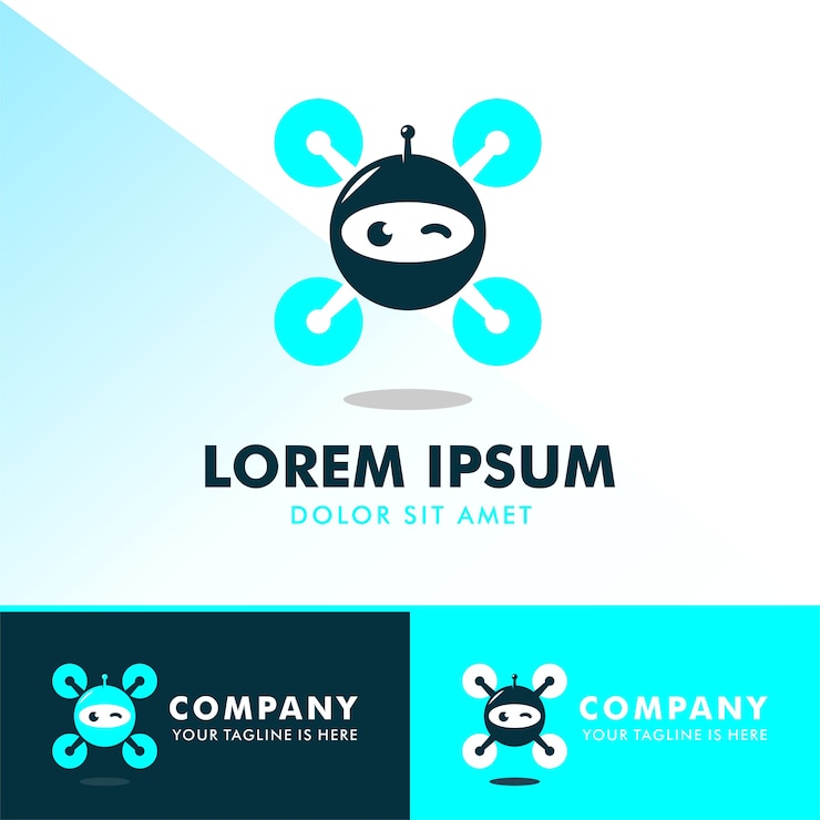 Vector logotipo de drone moderno