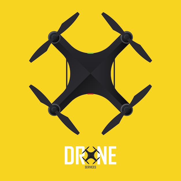 Logotipo de drone volador para empresa de tecnología.