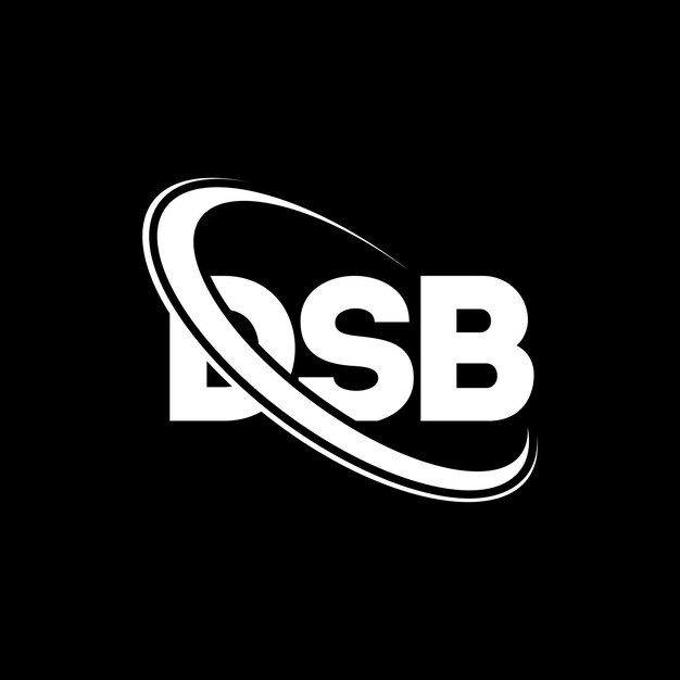 El logotipo de DSB, la letra DSB, el diseño del logotipo de la carta DSB, las iniciales, el logotipo DSB vinculado con un círculo y un monograma en mayúsculas, la tipografía DSB para el negocio tecnológico y la marca inmobiliaria.