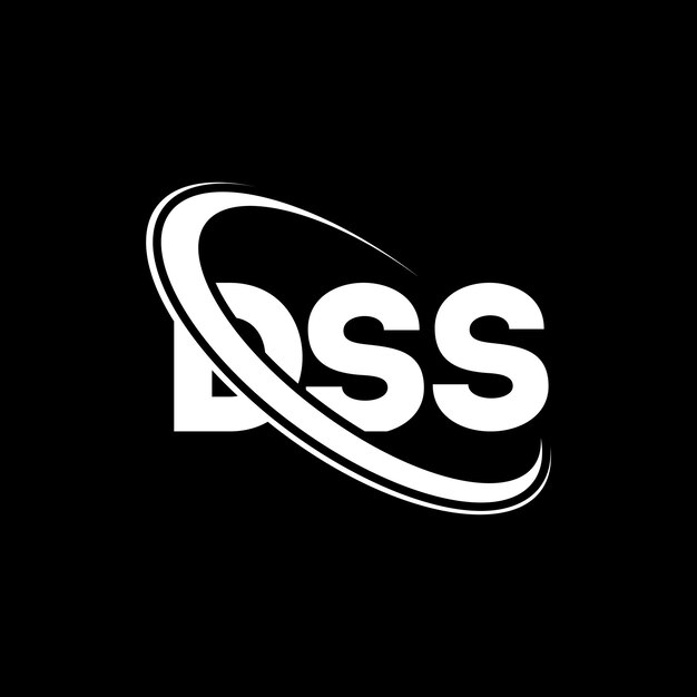 Logotipo de DSS Diseño de logotipo de letra DSS Iniciales Logotipo DSS vinculado con círculo y monograma en mayúscula Logotipo DISS tipografía para negocios tecnológicos y marca inmobiliaria