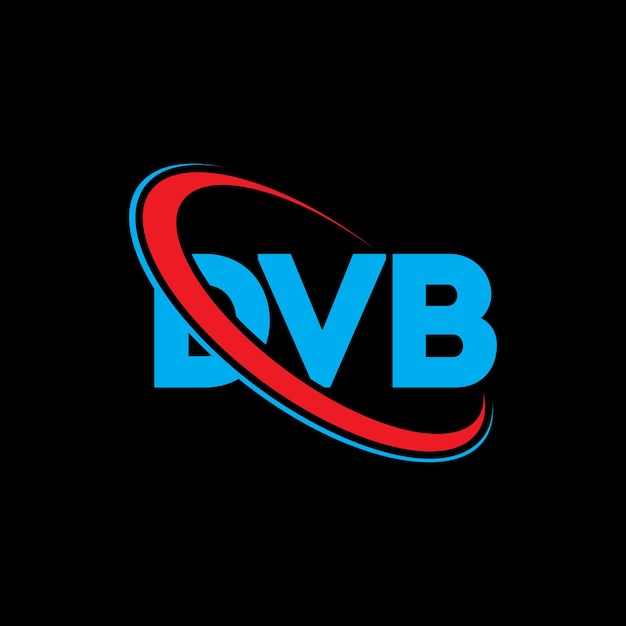 El logotipo DVB, la letra DVB, el diseño del logotipo de la carta DVB, las iniciales DVB, un logotipo vinculado con círculo y monograma en mayúsculas, la tipografía DVB para el negocio tecnológico y la marca inmobiliaria.