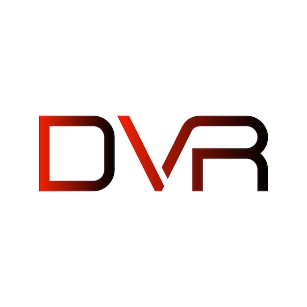 Logotipo de DVR gradiente inicial de monograma diseño vectorial de identidad empresarial de marcas de letras minimalistas modernas