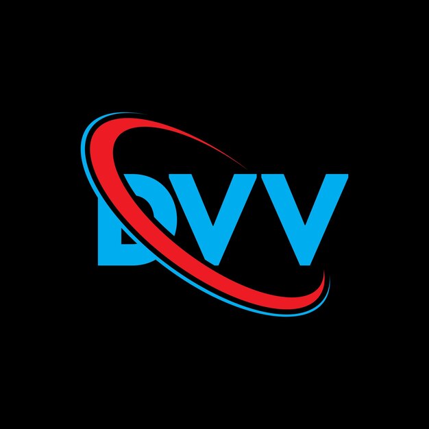 El logotipo DVV, la letra DVV, el diseño del logotipo de la carta DVV, las iniciales DVV, vinculado con un círculo y un monograma en mayúscula, el logotipo DVDV, la tipografía para negocios tecnológicos y la marca inmobiliaria.