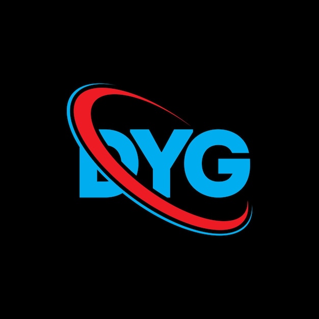 Logotipo DYG Diseño de logotipo de letra DYG Iniciales DYG Logotipo vinculado con círculo y mayúscula Logotipo de monograma DYG tipografía para negocios tecnológicos y marca inmobiliaria