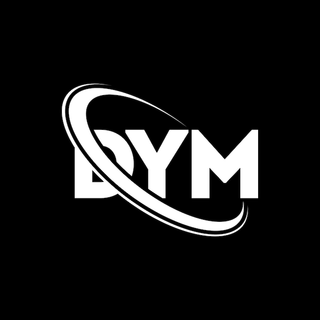 Vector logotipo dym dym letra dym diseño de logotipo de letra iniciales dym logotipo vinculado con círculo y mayúscula logotipo de monograma dym tipografía para negocios tecnológicos y marca inmobiliaria