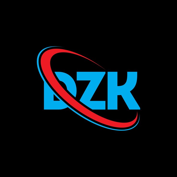 Vector logotipo de dzk diseño de logotipo de letra dzk iniciales logotipo dzk vinculado con círculo y mayúscula logotipo de monograma dzk tipografía para negocios tecnológicos y marca inmobiliaria