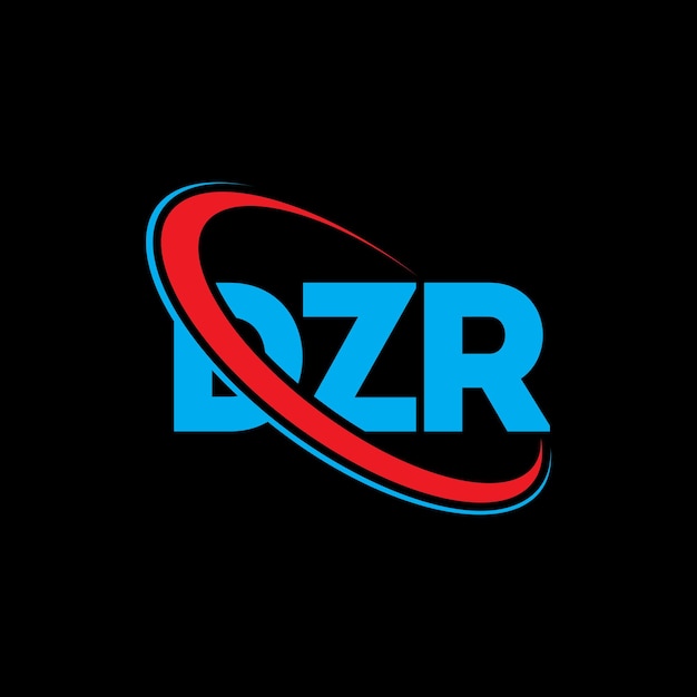 Logotipo de DZR Diseño de logotipo de letra DZR Iniciales Logotipo DZR vinculado con círculo y mayúscula Logotipo de monograma DZR tipografía para negocios tecnológicos y marca inmobiliaria