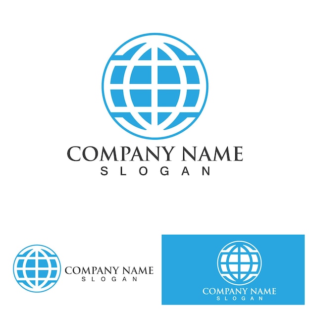 Logotipo e icono del globo Diseño vectorial TemplateVector