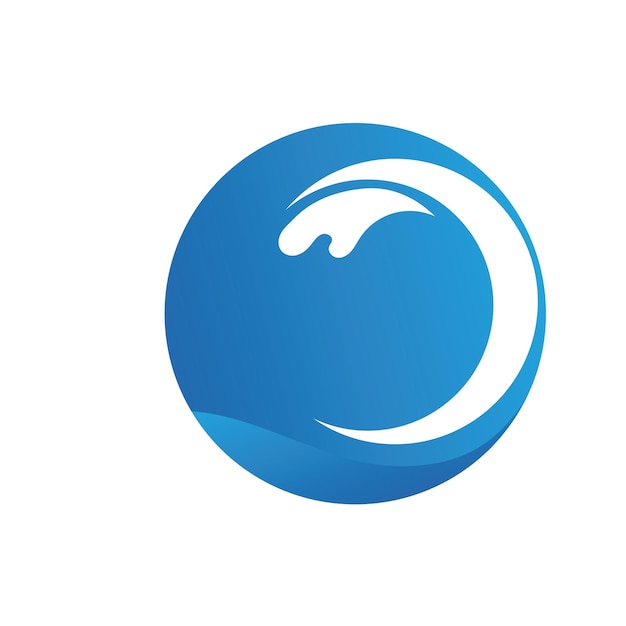 Logotipo e icono de las olas azules