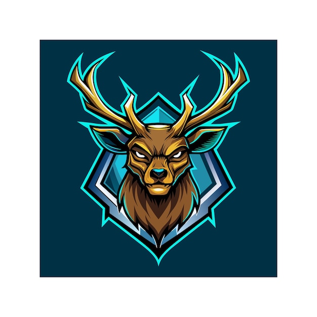 Logotipo e ilustración de juegos de ciervos