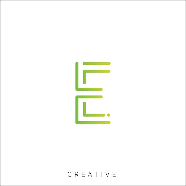 El logotipo de E Latter Template Vector Colorful Monogram Symbol Font Logotipo de diseño moderno basado en el logotipo inicial