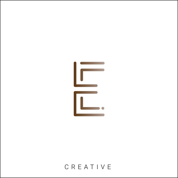 El logotipo de E Latter Template Vector Colorful Monogram Symbol Font Logotipo de diseño moderno basado en el logotipo inicial