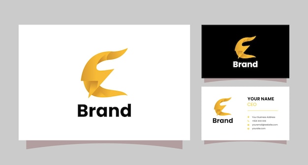 Logotipo de E Lightning con tarjeta de visita