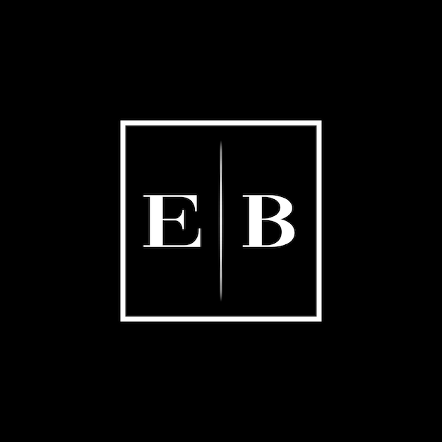 El logotipo de EB con tipografía minimalista