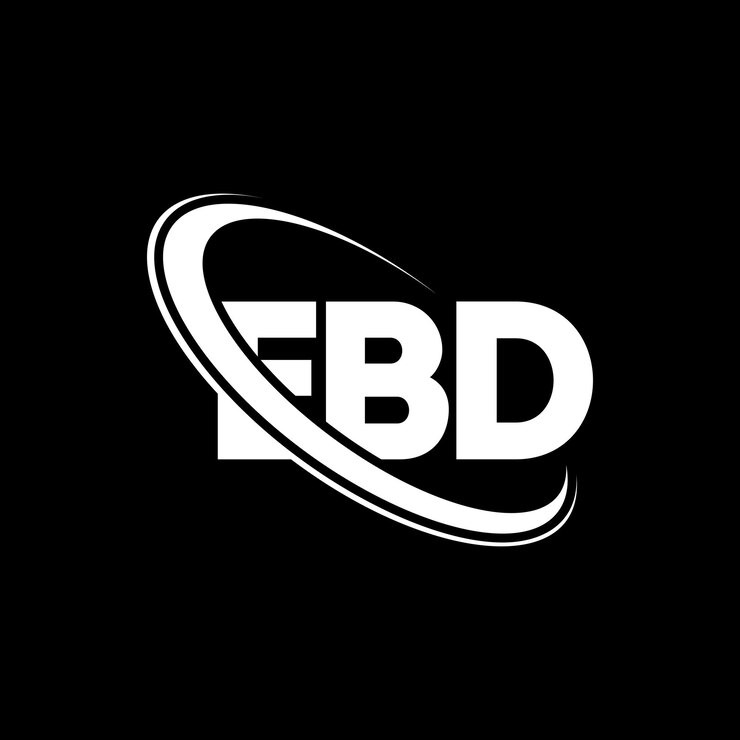 Vector logotipo de ebd: diseño de logotipo de letra ebd: iniciales, logotipo ebd vinculado con círculo y monograma en mayúscula, logotipo de edd: tipografía para negocios tecnológicos y marca inmobiliaria.
