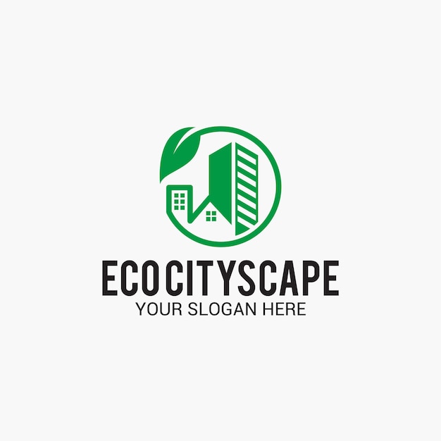 Logotipo de eco city scape