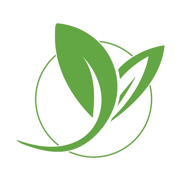 Logotipo de ecología de hoja y plantilla de vector