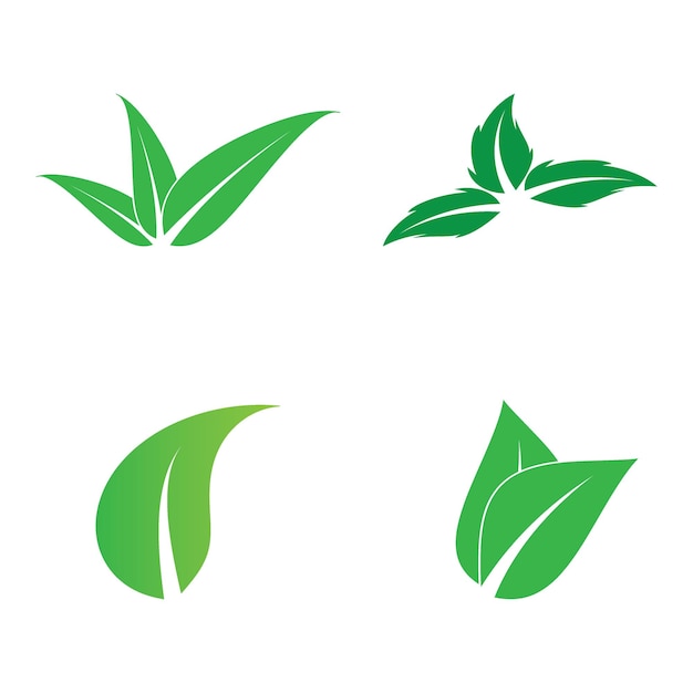 Logotipo de ecología de hoja y plantilla de vector