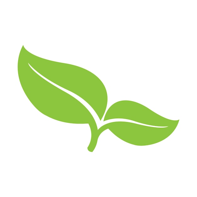 Logotipo de ecología de hoja y plantilla de vector