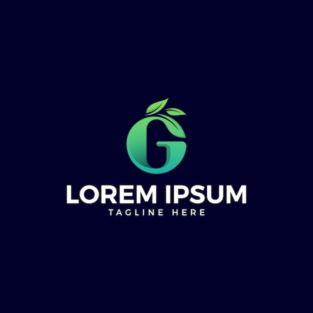 Logotipo ecológico con el diseño de la letra G