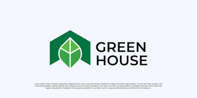 logotipo ecológico para un hogar verde ciudad verde medio ambiente