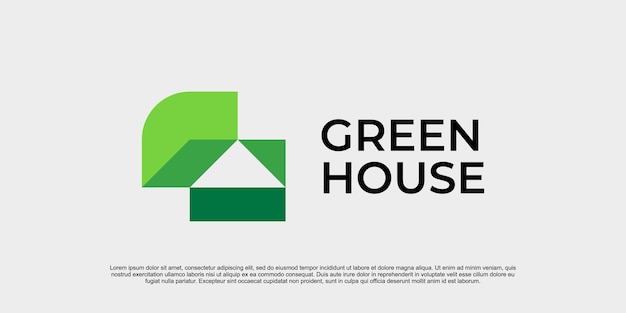 logotipo ecológico para un hogar verde ciudad verde medio ambiente