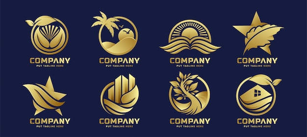 Logotipo ecológico de lujo premium para la creación de empresas y la empresa