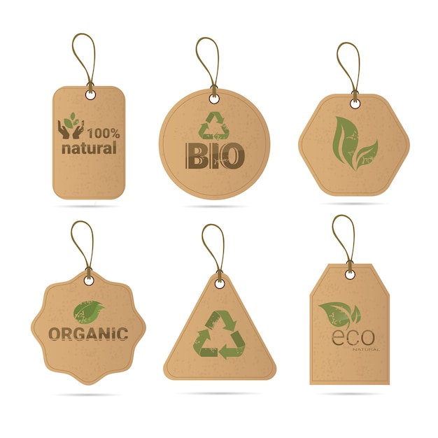 Logotipo ecológico orgánico del producto natural