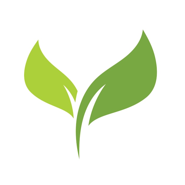 Logotipo ecológico vegetariano de hoja verde naturaleza