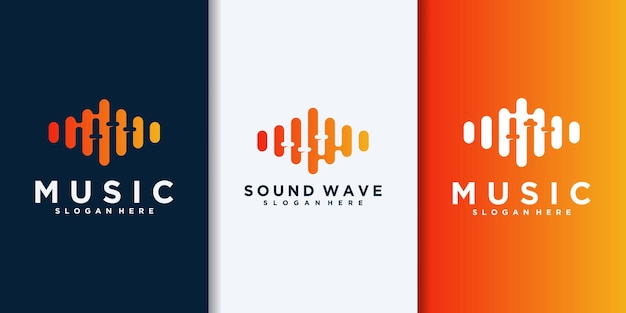 Logotipo de ecualizador de música