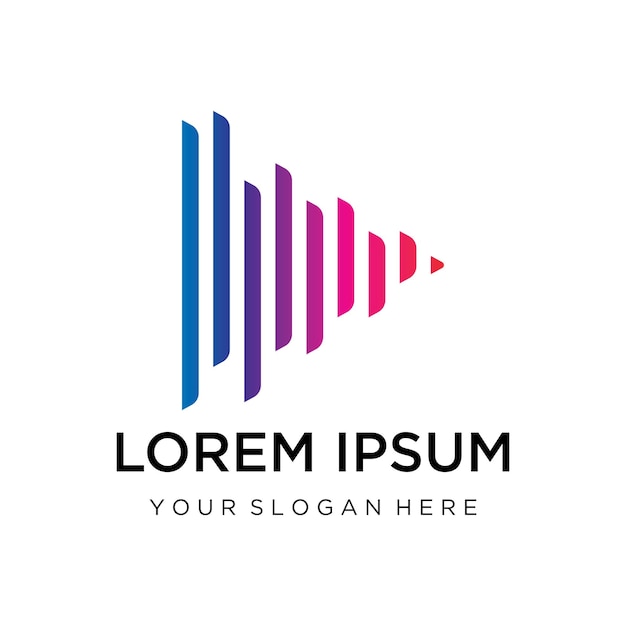 el logotipo del ecualizador del reproductor de notas musicales