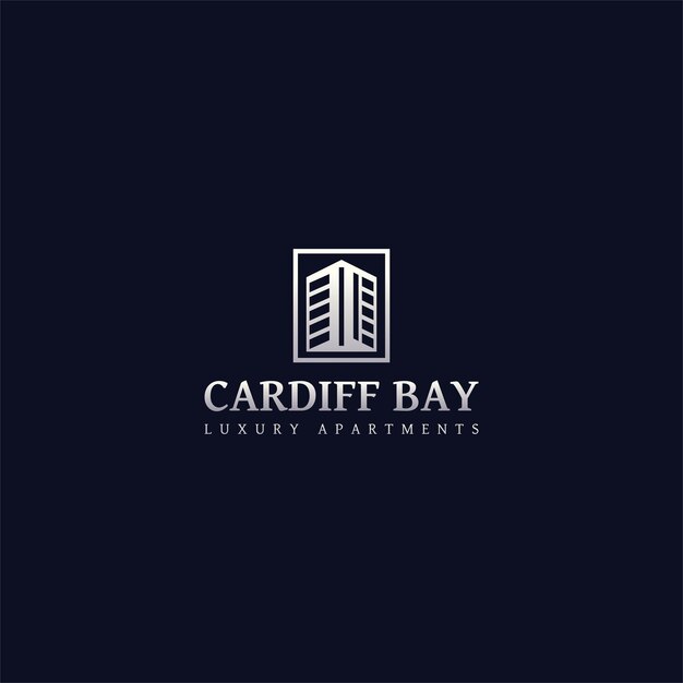 Logotipo del edificio de apartamentos de la bahía de Cardiff