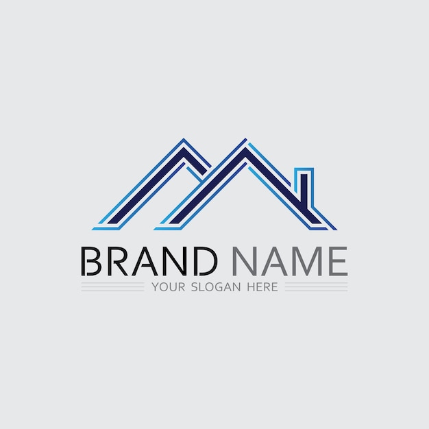 Logotipo de edificio de apartamentos para marcas de vida urbana