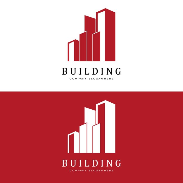 Logotipo del edificio Arquitecto residencial Diseño vectorial Adecuado para la construcción de edificios Vivienda de apartamentos