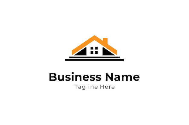 logotipo del edificio de la casa con estilo de diseño simple