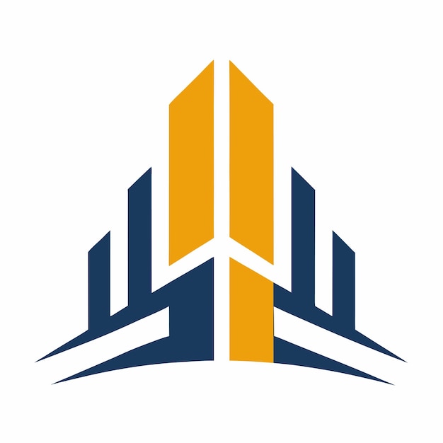 Logotipo del edificio de la ciudad moderna