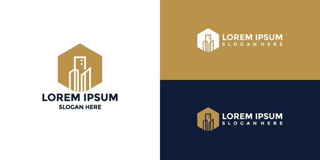 logotipo del edificio con color dorado