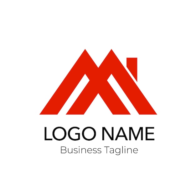 Logotipo Edificio inmobiliario Colección de plantillas de diseño comercial rojo