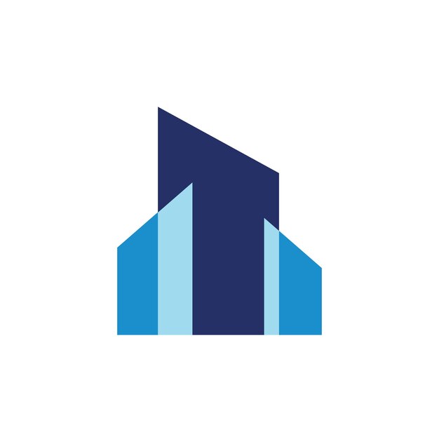 Logotipo edificio inmobiliario minimalista