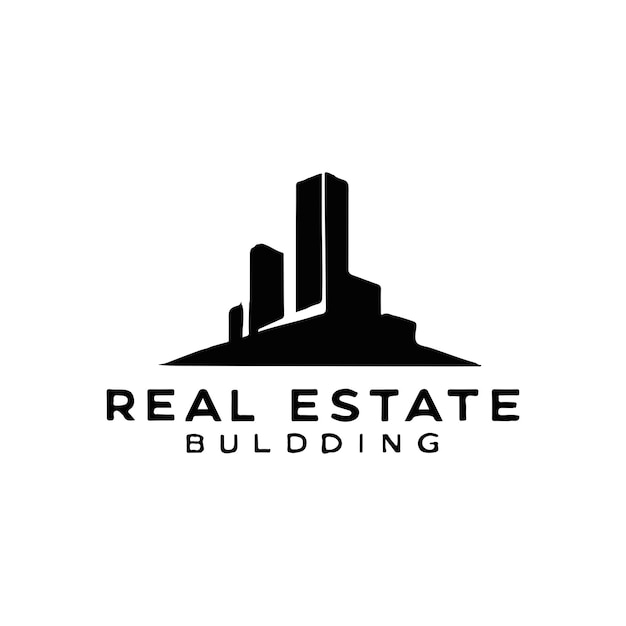 El logotipo del edificio inmobiliario moderno Diseño de arquitectura minimalista