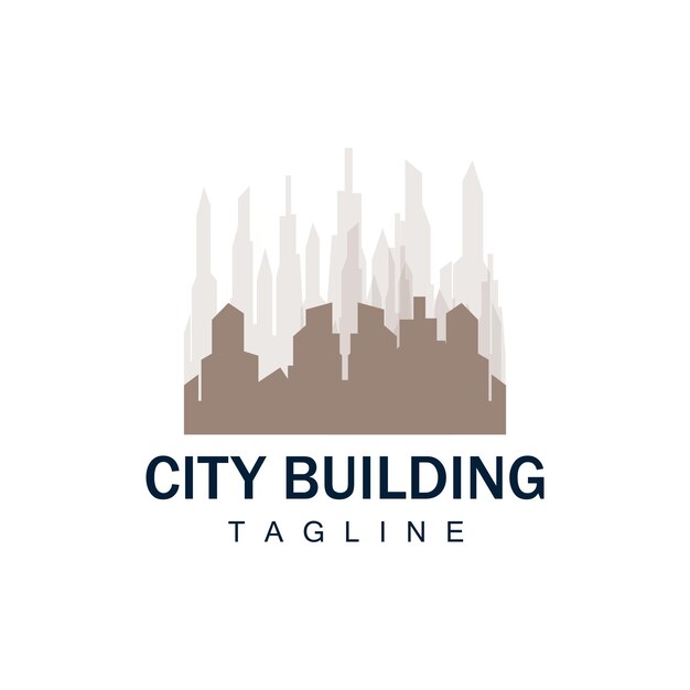 Logotipo Del Edificio Skyline Diseño Simple Y Moderno Plantilla De Illustrator Vector