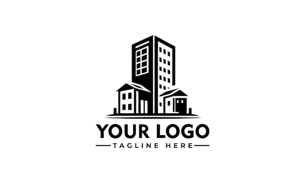 Logotipo de edificios inmobiliarios Diseño vectorial moderno para la marca inmobiliaria