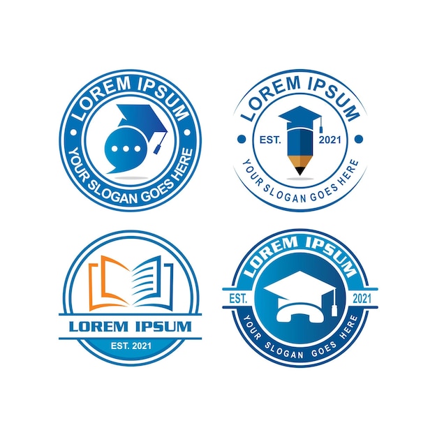 Logotipo de educación, un conjunto de logotipo de educación