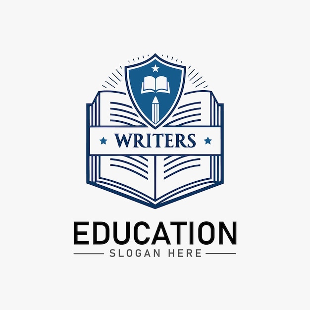 El logotipo de la educación de los escritores