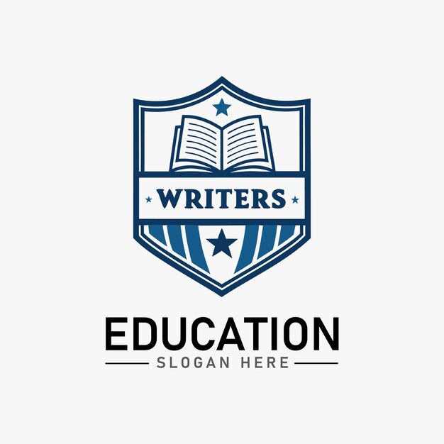 El logotipo de la educación de los escritores
