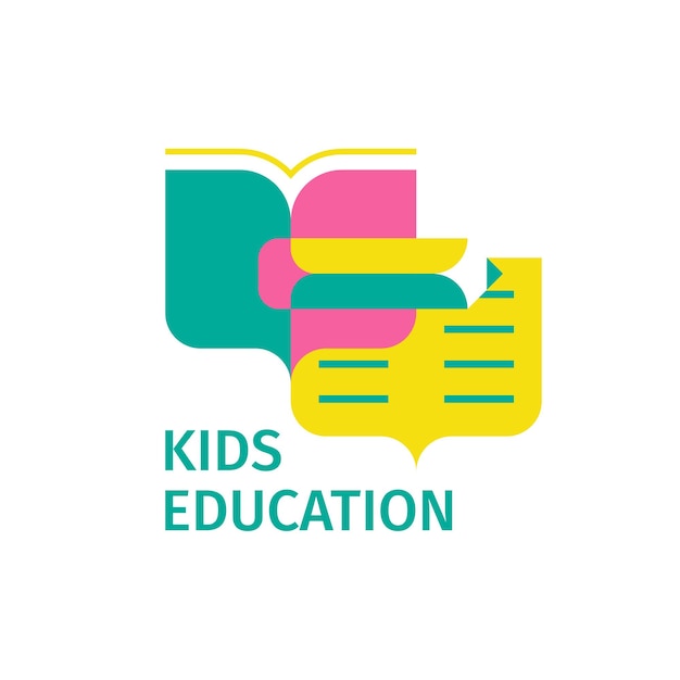 Logotipo de educación infantil para un centro de aprendizaje para niños.