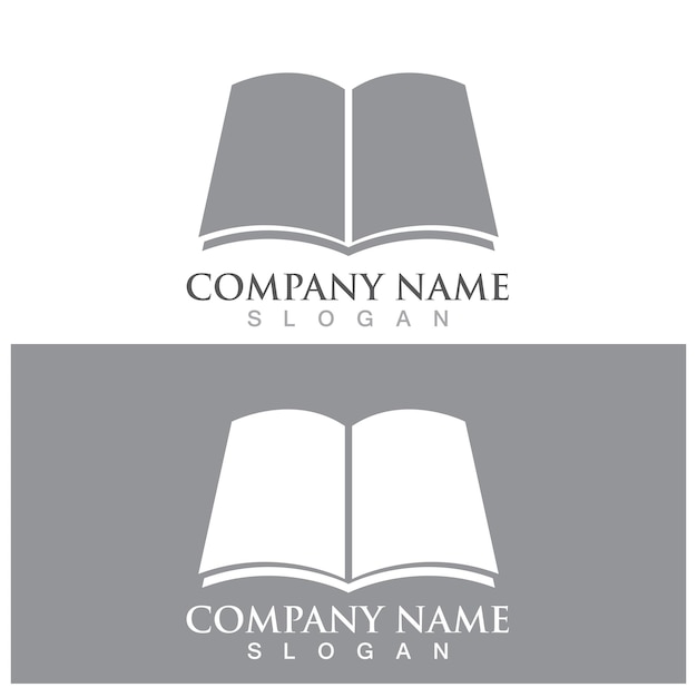 Logotipo de educación del libro y plantilla vectorial
